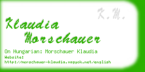 klaudia morschauer business card